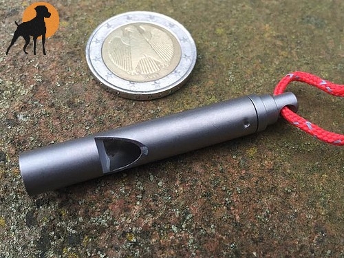 Einzeltonpfeife aus Titan, 5,5cm