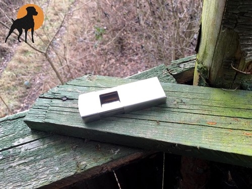 Outdoor- und Ansitz-Aschenbecher, eckig