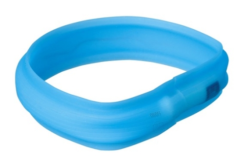 Flash USB Leuchtband XS-S, 35cm / 30mm, blau (Langhaar)